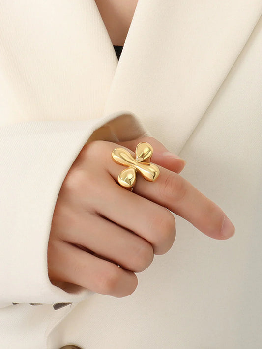 Bague Chunky Fleur Rétro
