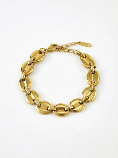 Bracelet en Grains de Café Dorés Luxor
