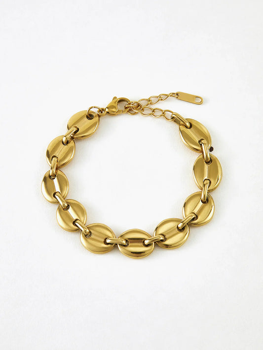 Bracelet en Grains de Café Dorés Luxor