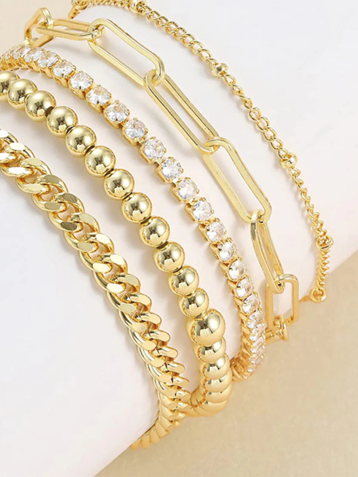 Bracelet Géométrique Doré Burning Love (5 Pcs)