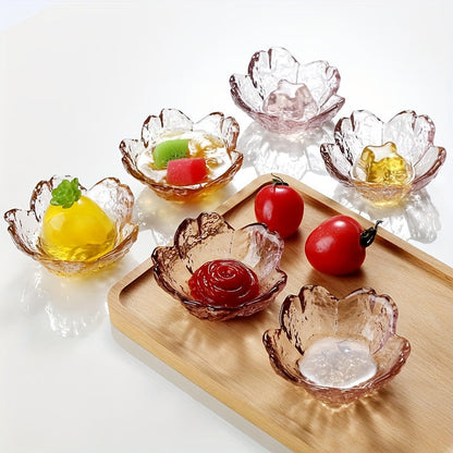 Ensemble de service BlossomServe - Plaques et bols en verre élégants avec design de fleurs de cerisier
