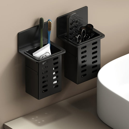 Étagère murale sans perçage pour salle de bain et cuisine – Montage facile & fonction d'évacuation