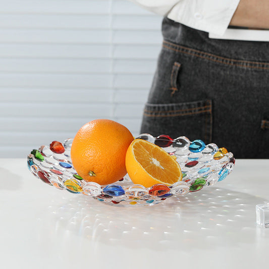 Bol Polkadot BohoServe - Bol en verre coloré au style Boho pour servir et décorer