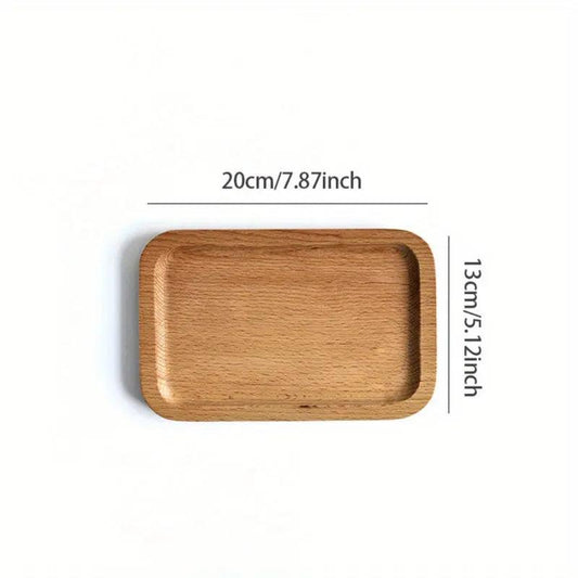 Plateau de service en bois massif Cozyhaus – Élégant et robuste plateau en bois avec poignées
