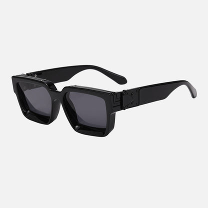 EDGERTYLE - Lunettes de soleil carrées d'inspiration rétro pour hommes et femmes