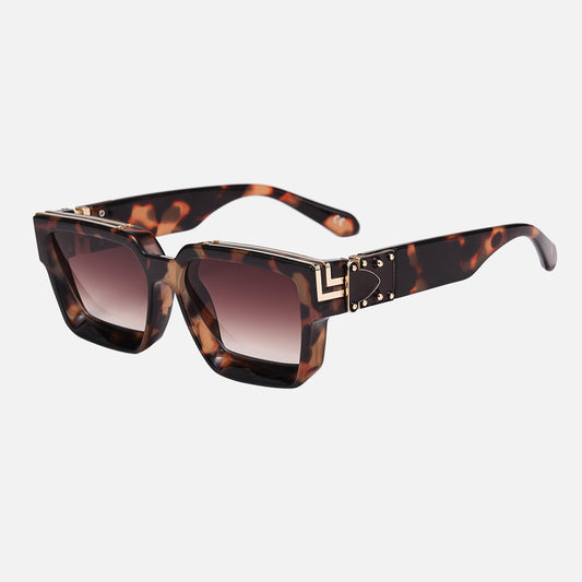 EDGERTYLE - Lunettes de soleil carrées d'inspiration rétro pour hommes et femmes