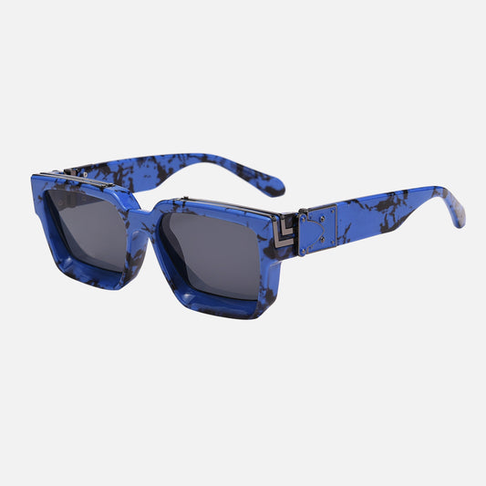 EDGERTYLE - Lunettes de soleil carrées d'inspiration rétro pour hommes et femmes