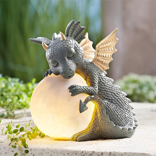 Lampe de table LED en forme de dragon – Rechargeable, alimentée par solaire, décoration unique pour chambre ou salon