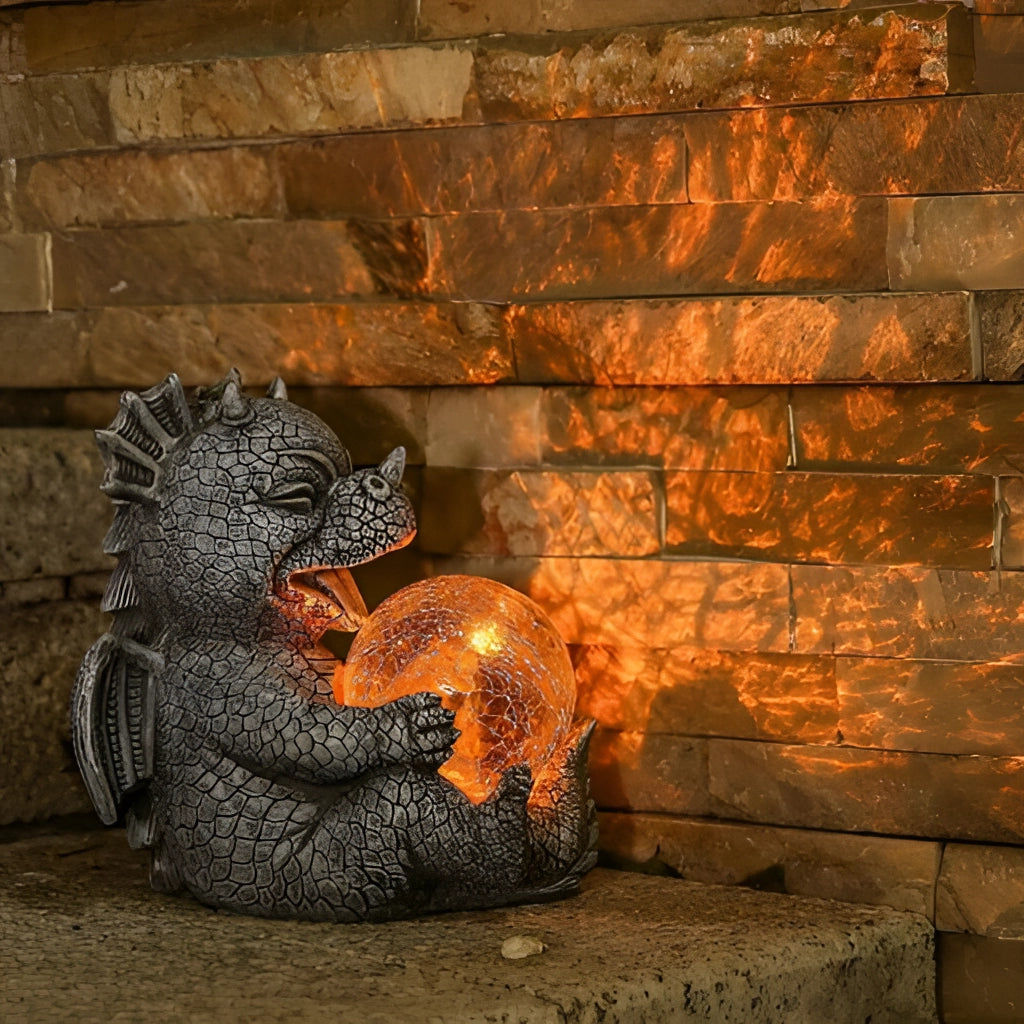 Lampe de table LED en forme de dragon – Rechargeable, alimentée par solaire, décoration unique pour chambre ou salon
