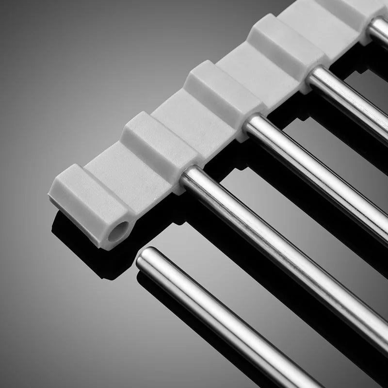 Égouttoir de cuisine en acier inoxydable – Pliable, Durable et Gain de Place