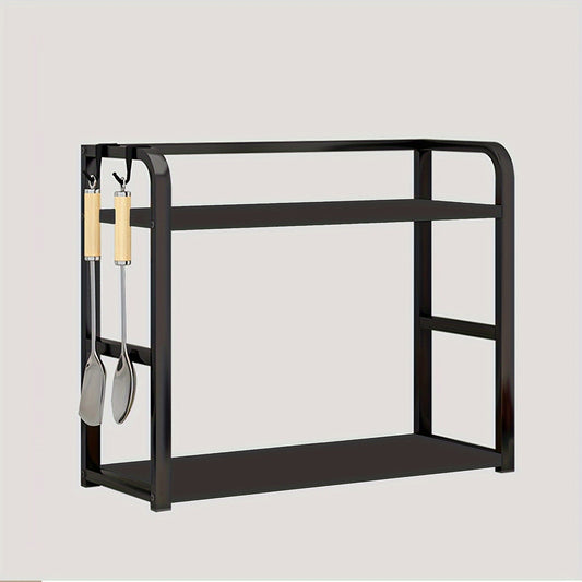 Organisateur de cuisine en acier inoxydable – Rangement compact pour plans de travail