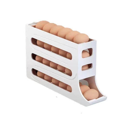 Organisateur d'œufs avec tiroir à rouleau – Solution de rangement compacte pour 30 œufs