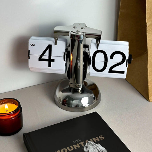 Élégance - Charme Rétro avec l'Horloge Flip Cozyhaus – Horloge à Mécanisme Flip Minimaliste pour la Maison & le Bureau