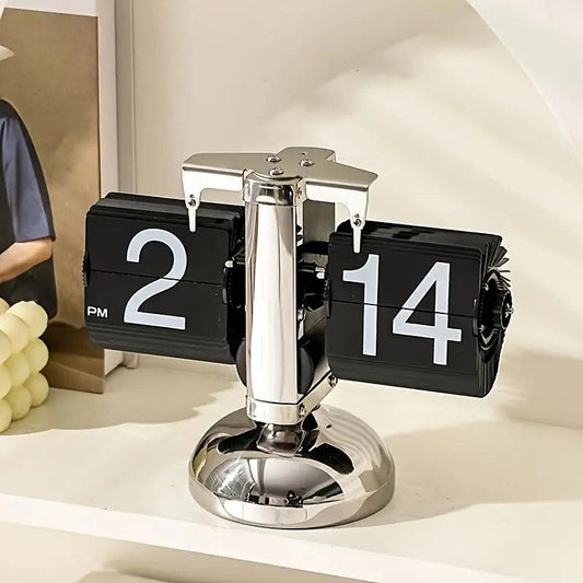 Élégance - Charme Rétro avec l'Horloge Flip Cozyhaus – Horloge à Mécanisme Flip Minimaliste pour la Maison & le Bureau