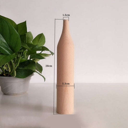 Vase en bois élégant pour l'intérieur – Vase en bambou pour arrangements floraux