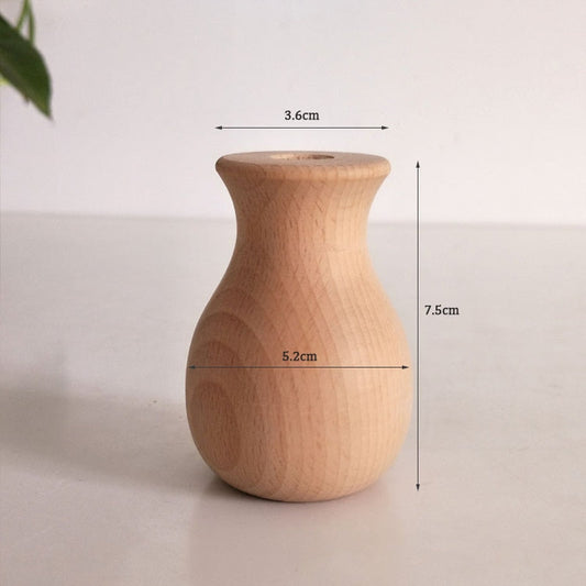 Vase en bois élégant pour l'intérieur – Vase en bambou pour arrangements floraux