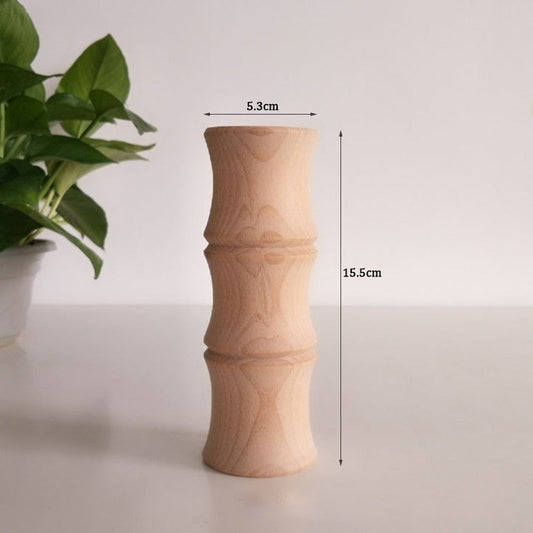 Vase en bois élégant pour l'intérieur – Vase en bambou pour arrangements floraux