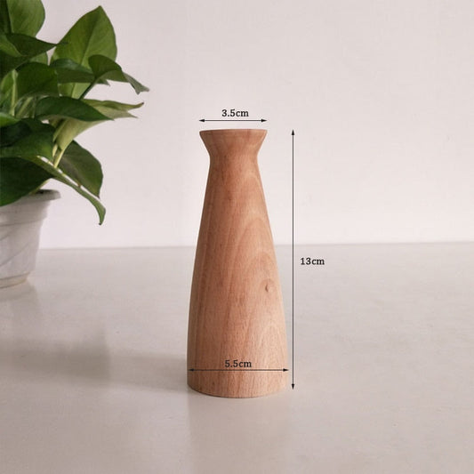 Vase en bois élégant pour l'intérieur – Vase en bambou pour arrangements floraux