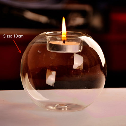 Porte-bougie en verre élégant – Parfait pour la décoration, les événements et les occasions spéciales