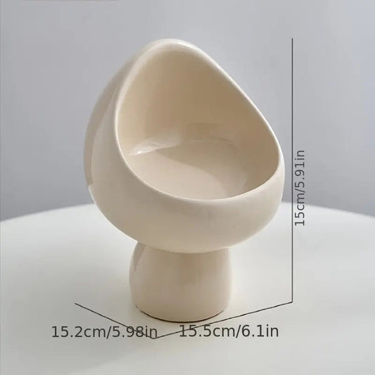 Porte-bijoux et porte-clés en céramique champignon élégant – Rangement stylé pour la chambre et le couloir
