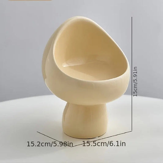 Porte-bijoux et porte-clés en céramique champignon élégant – Rangement stylé pour la chambre et le couloir