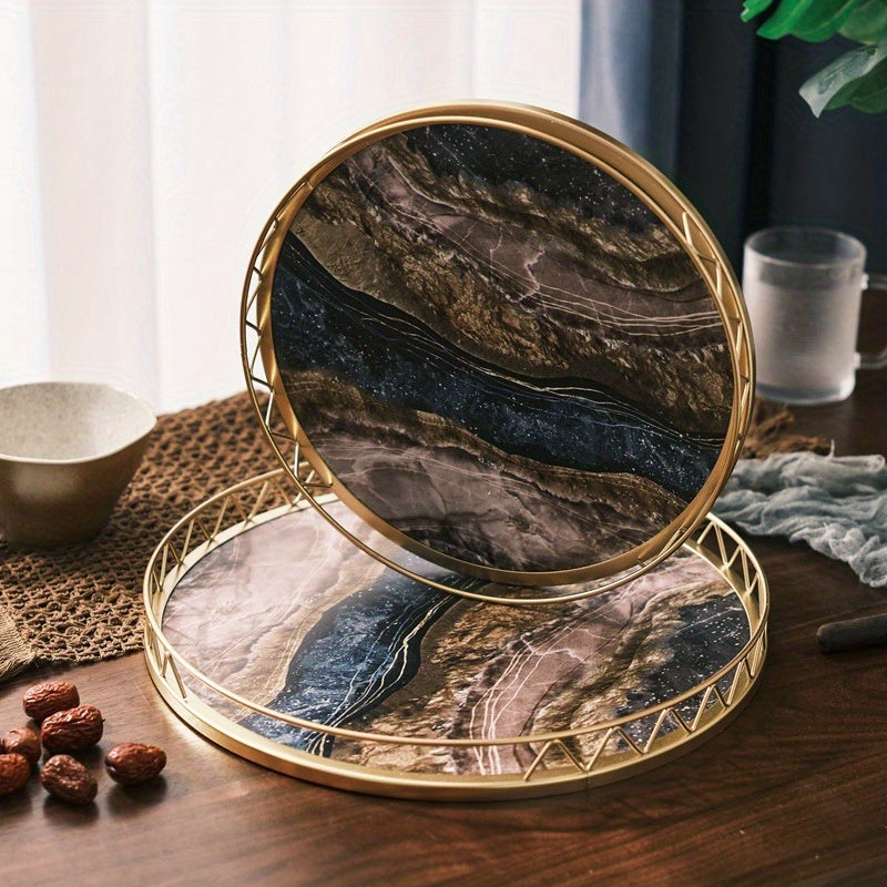 Plateau en bois élégant avec effet marbre pour des applications polyvalentes