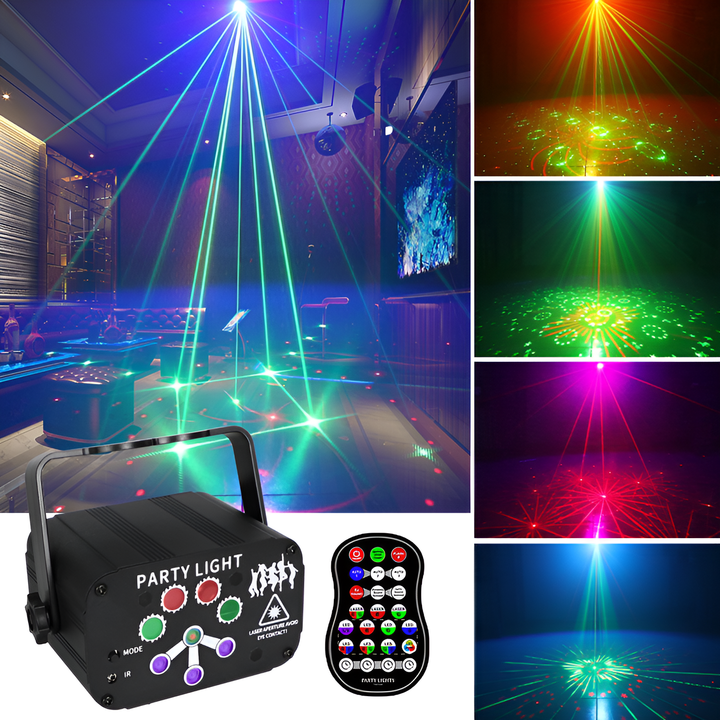Découvrez une explosion de couleurs et de rythmes avec le Mini Projecteur de Lumière de Nuit Portable