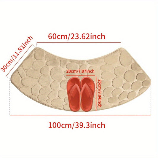 Tapis de bain Eva – Motif de carrelage élégant avec dos antidérapant et haute capacité d'absorption