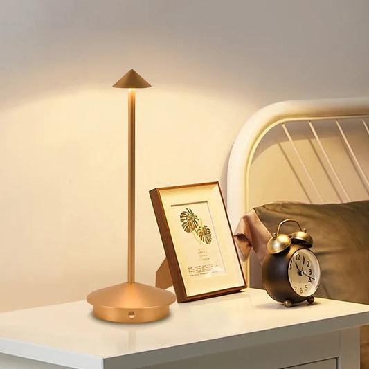 Lampe de table LED sans fil Eva avec commande tactile – Élégante, Rechargeable & Dimmable