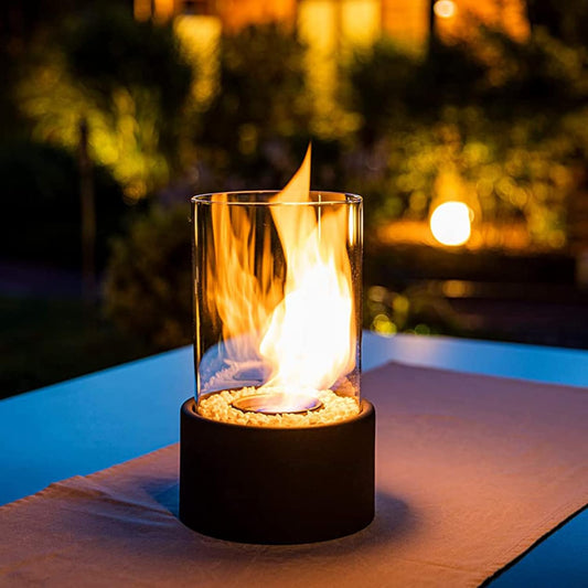 Lampe à huile Everlasting Flame de Hugo Sander – Éclairage d'ambiance élégant au design intemporel, métal et verre – Parfait pour l'ambiance de votre intérieur