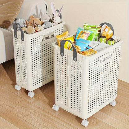 Panier à linge pliable avec roulettes – Facile à transporter et design gain de place