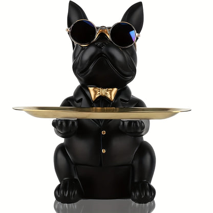 Statue de rangement Fenna Bulldog – Organisateur décoratif inspiré de l'Art Déco pour la maison