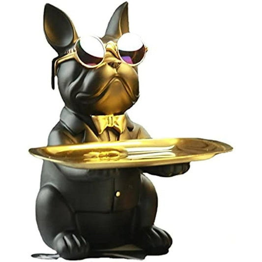 Statue de rangement Fenna Bulldog – Organisateur décoratif inspiré de l'Art Déco pour la maison