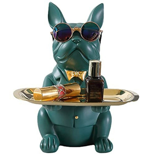 Statue de rangement Fenna Bulldog – Organisateur décoratif inspiré de l'Art Déco pour la maison