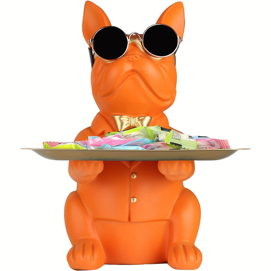 Statue de rangement Fenna Bulldog – Organisateur décoratif inspiré de l'Art Déco pour la maison