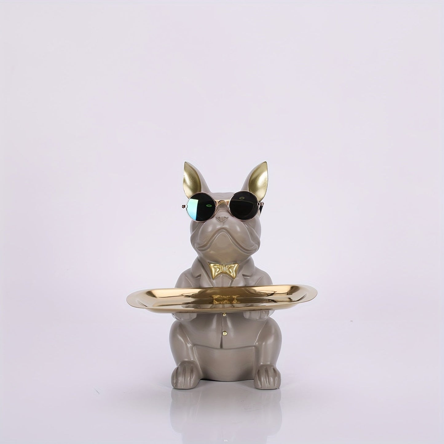 Statue de rangement Fenna Bulldog – Organisateur décoratif inspiré de l'Art Déco pour la maison