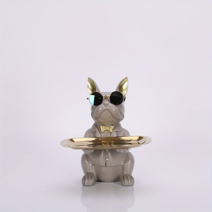 Statue de rangement Fenna Bulldog – Organisateur décoratif inspiré de l'Art Déco pour la maison
