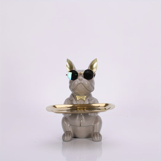 Statue de rangement Fenna Bulldog – Organisateur décoratif inspiré de l'Art Déco pour la maison