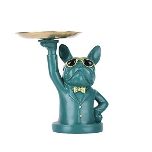 Statue de rangement Fenna Bulldog – Organisateur décoratif inspiré de l'Art Déco pour la maison