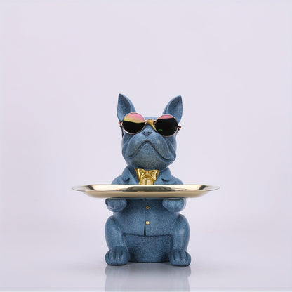 Statue de rangement Fenna Bulldog – Organisateur décoratif inspiré de l'Art Déco pour la maison