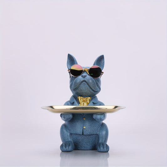 Statue de rangement Fenna Bulldog – Organisateur décoratif inspiré de l'Art Déco pour la maison