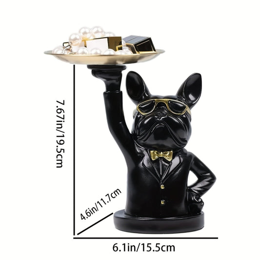 Statue de rangement Fenna Bulldog – Organisateur décoratif inspiré de l'Art Déco pour la maison