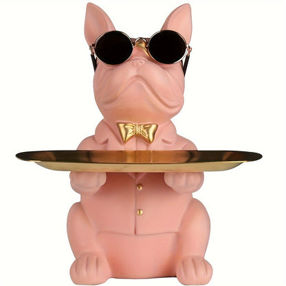 Statue de rangement Fenna Bulldog – Organisateur décoratif inspiré de l'Art Déco pour la maison