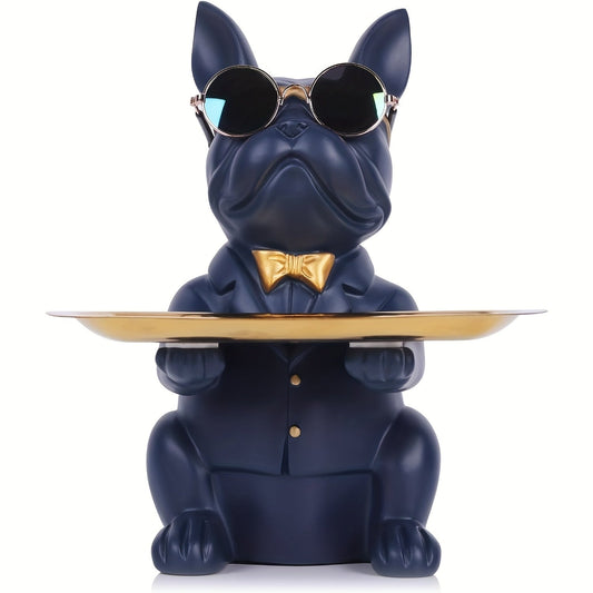 Statue de rangement Fenna Bulldog – Organisateur décoratif inspiré de l'Art Déco pour la maison