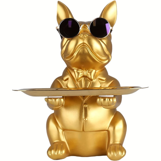 Statue de rangement Fenna Bulldog – Organisateur décoratif inspiré de l'Art Déco pour la maison