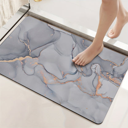 Tapis de bain antidérapant en marbre Fien – Confort luxueux et sécurité pour votre salle de bain