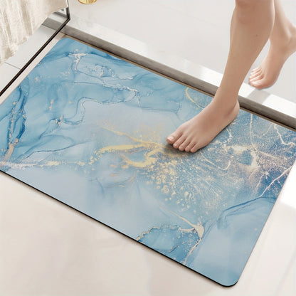Tapis de bain antidérapant en marbre Fien – Confort luxueux et sécurité pour votre salle de bain