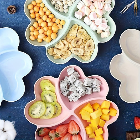 FlowerServe - Ensemble de 4 bols de service en forme de fleurs pour snacks et fruits