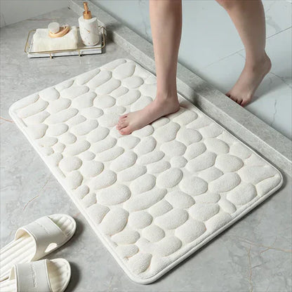 Tapis de bain en mousse à mémoire confortable – Tapis de salle de bain antidérapant à séchage rapide – Ultra doux et absorbant