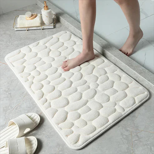 Tapis de bain en mousse à mémoire confortable – Tapis de salle de bain antidérapant à séchage rapide – Ultra doux et absorbant
